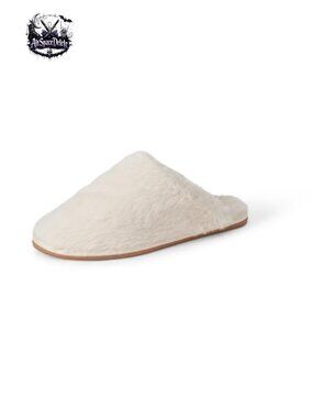 Faux Fur Fuzzy Plush Slip-On House Slippers Mule Round Toe